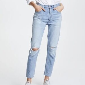 Citizens of Humanity Liya High Rise Classic Fit Jeans in Torn size 27 NWT
